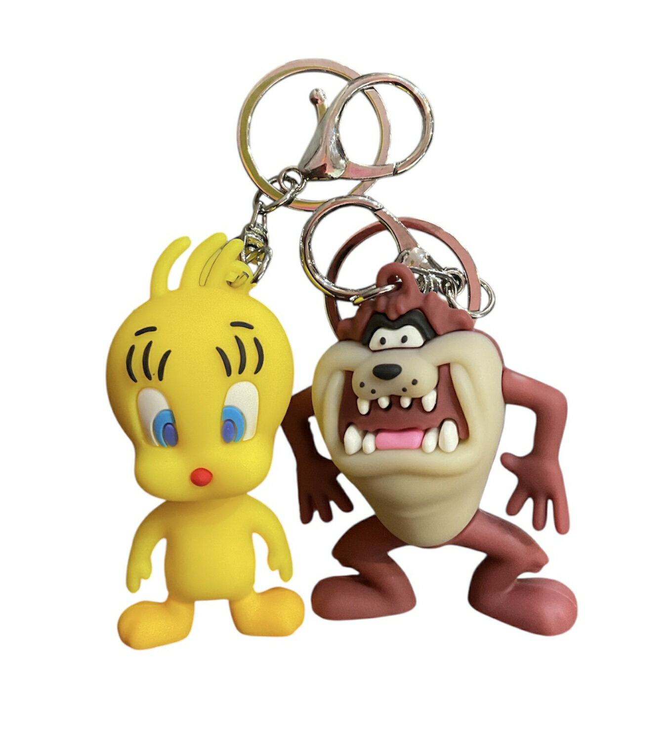 3D　ラバーキーホルダー　キーチェーン　立体　ルーニー・テューンズ　LooneyTunes　トゥイーティー　タズマニアンデビル　☆選べる2種類☆