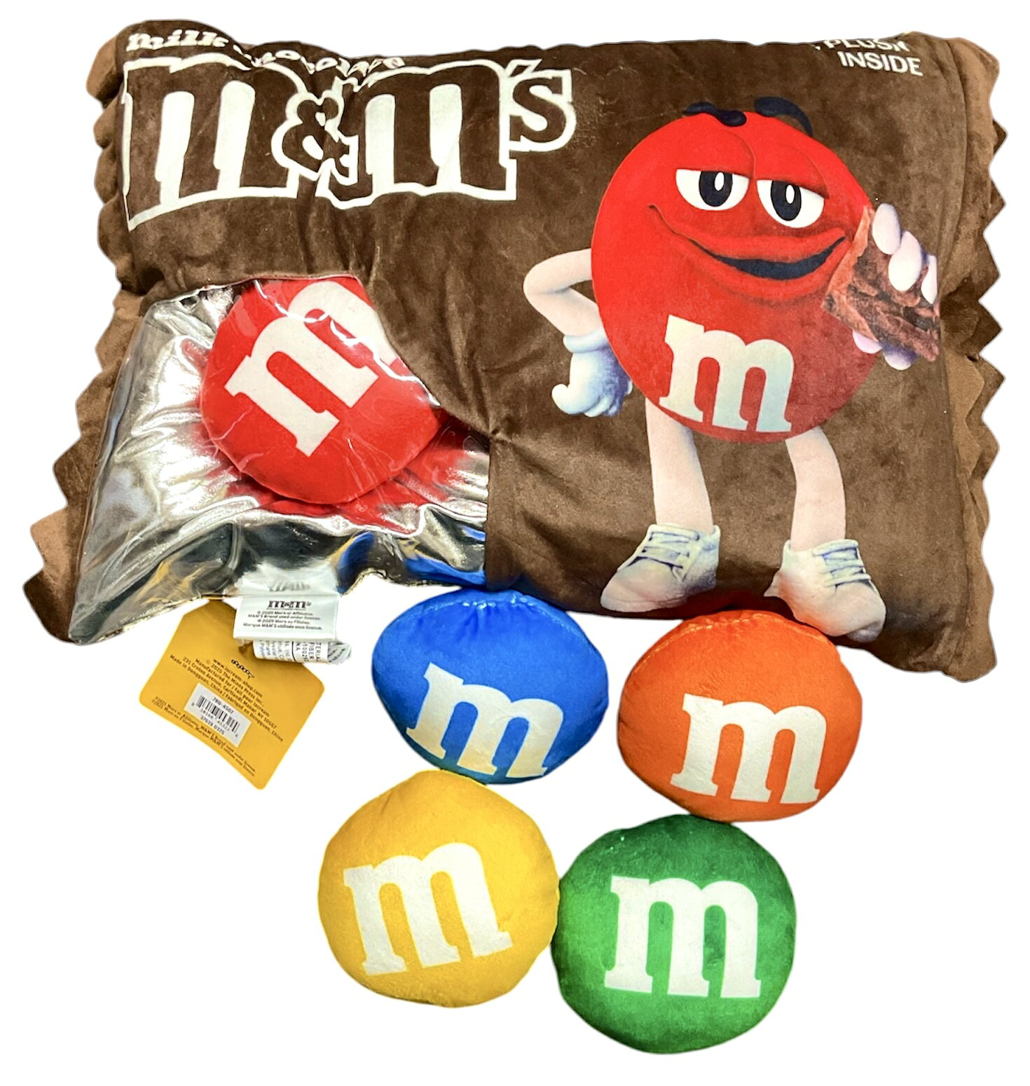 M&M's　SnackBagPlushPillowSet　エムアンドエムズ　クッション　ぬいぐるみ