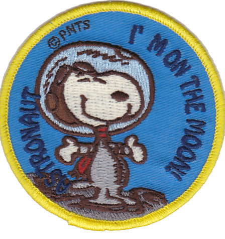 PEANUTS スヌーピー シール＆アイロンパッチ　ワッペン★スヌーピー　宇宙飛行士★MOON ムーンのサムネイル
