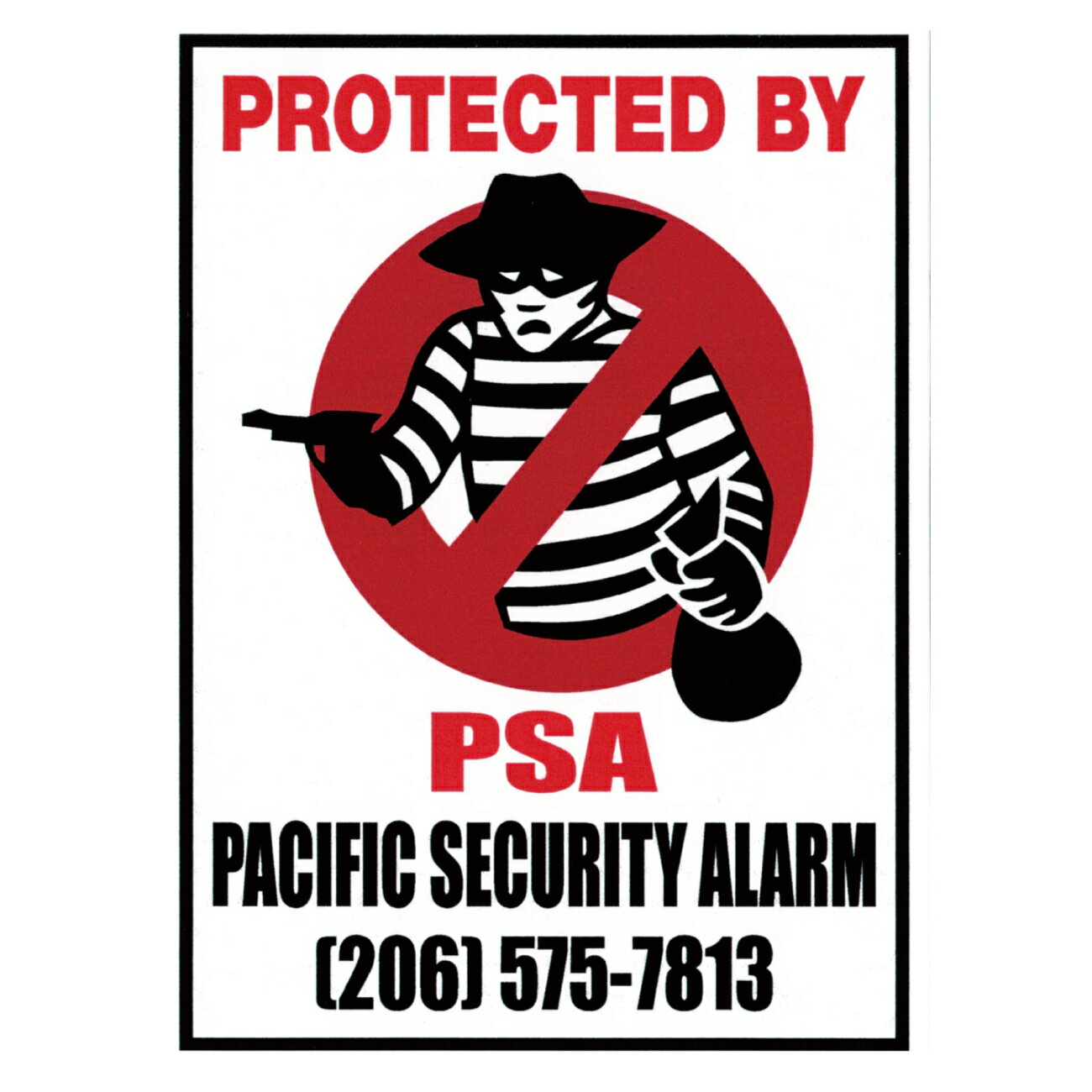 USA STICKER / PSA　アメリカ警備会社 PSA（Pacific Security Alarm）　防犯ステッカー