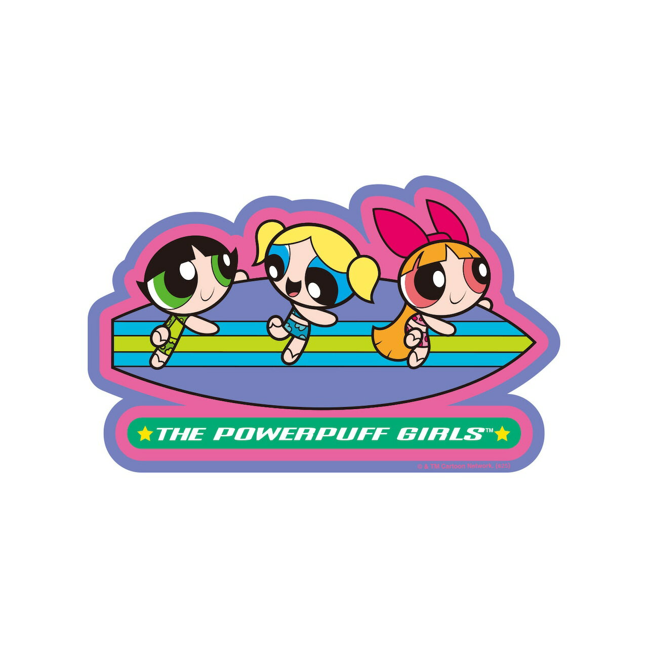 キャラクターステッカー　パワーパフ　ガールズ　サーフボード