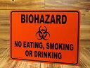 プラスチックサインボード バイオハザード（BIOHAZARD） 飲食、喫煙禁止＿SP-CA42-SHO