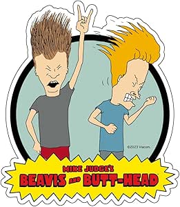乐天商城 - BEAVIS AND BUTT-HEAD ビーバス＆バットヘッド ステッカー [BABH-00001-6] アメキャラ 耐水 シール アメリカン雑貨 キャラクター 面白い コメディー テレビ アニメ レトロ