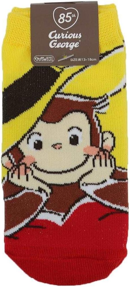 [スモール・プラネット] おさるのジョージ[子供用靴下]キッズソックス/スマイル ハート Curious George(4.0)