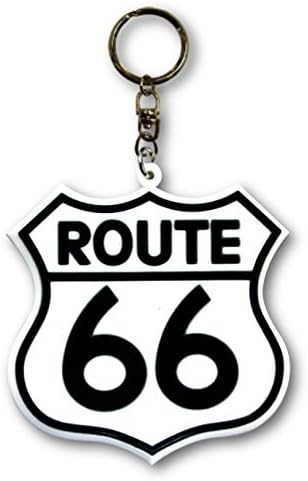 ラバーキーチェーン 【ROUTE66】 ルート66 キャラクター ロゴ 3D キーホルダー 並行輸入 アメリカン雑貨