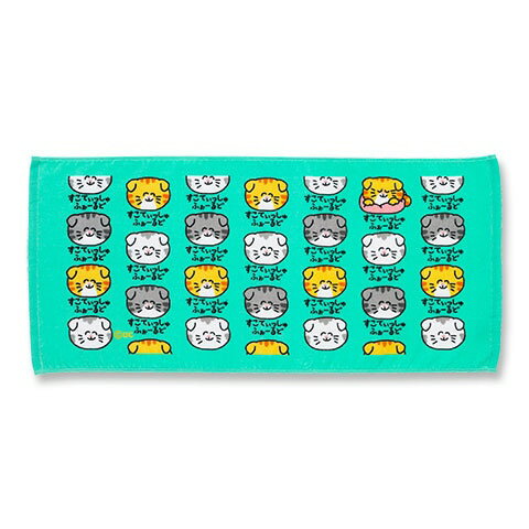 フェイスタオル [すこてぃっしゅふぉーるどさん] プリント ロングタオル おえかきシリーズ