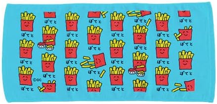 フェイスタオル [ぽてとさん] プリント ロングタオル おえかきシリーズ