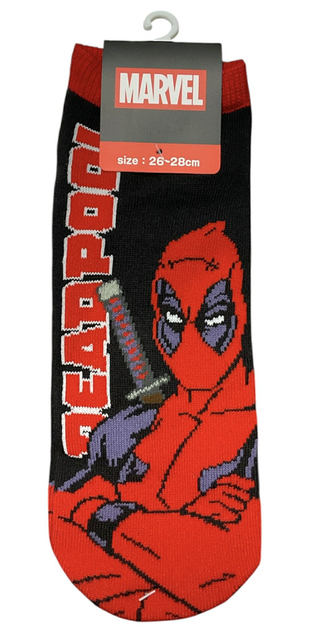 Rakuten - MARVEL　ソックス　靴下　デッドプール　DEADPOOL　26～28cm　メンズ