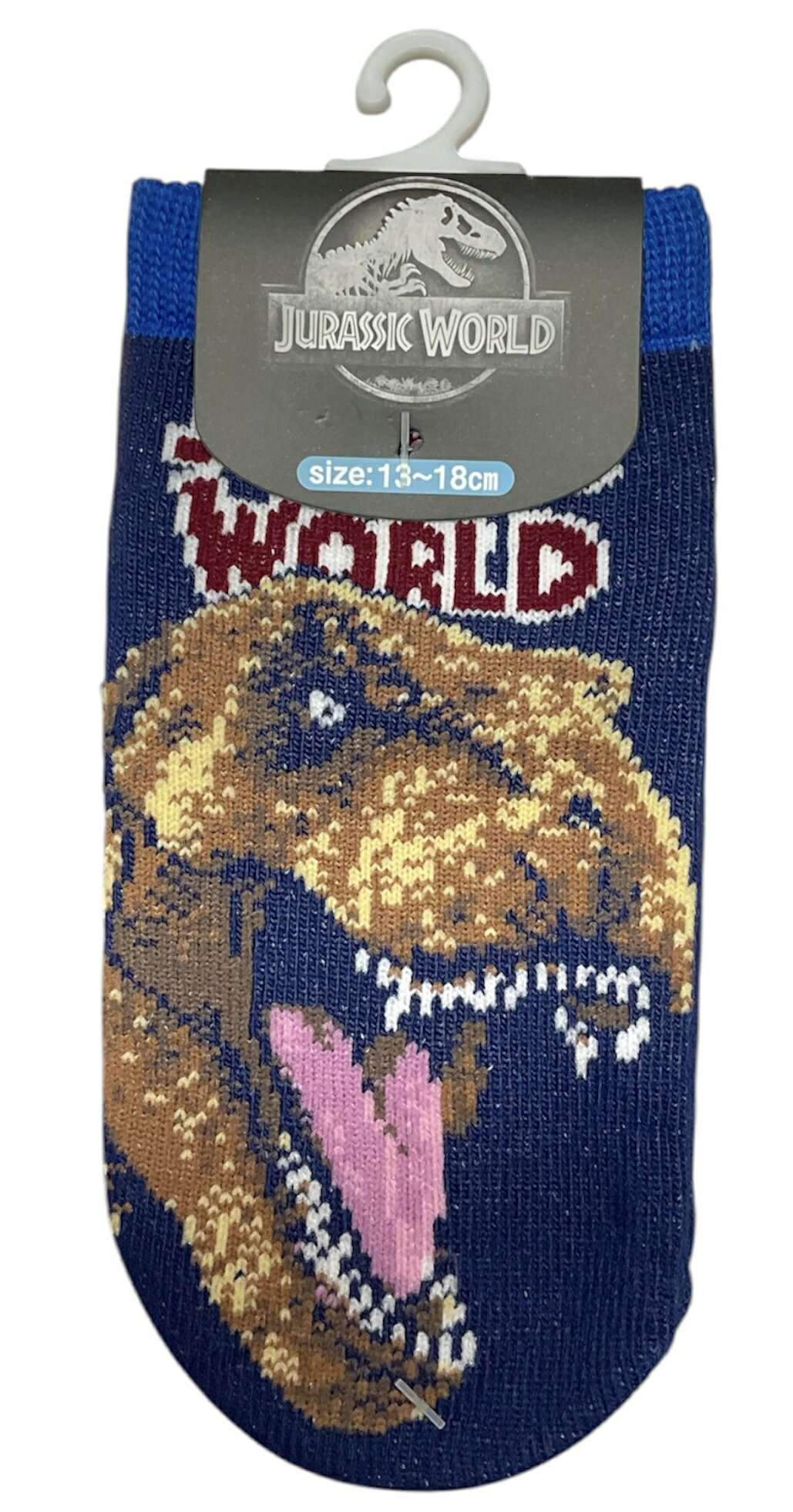 樂天商城 - kids　キッズソックス　靴下　UNIVERSAL　JURASSICWORLD　ジュラシックワールド　ブルー　13～18cm