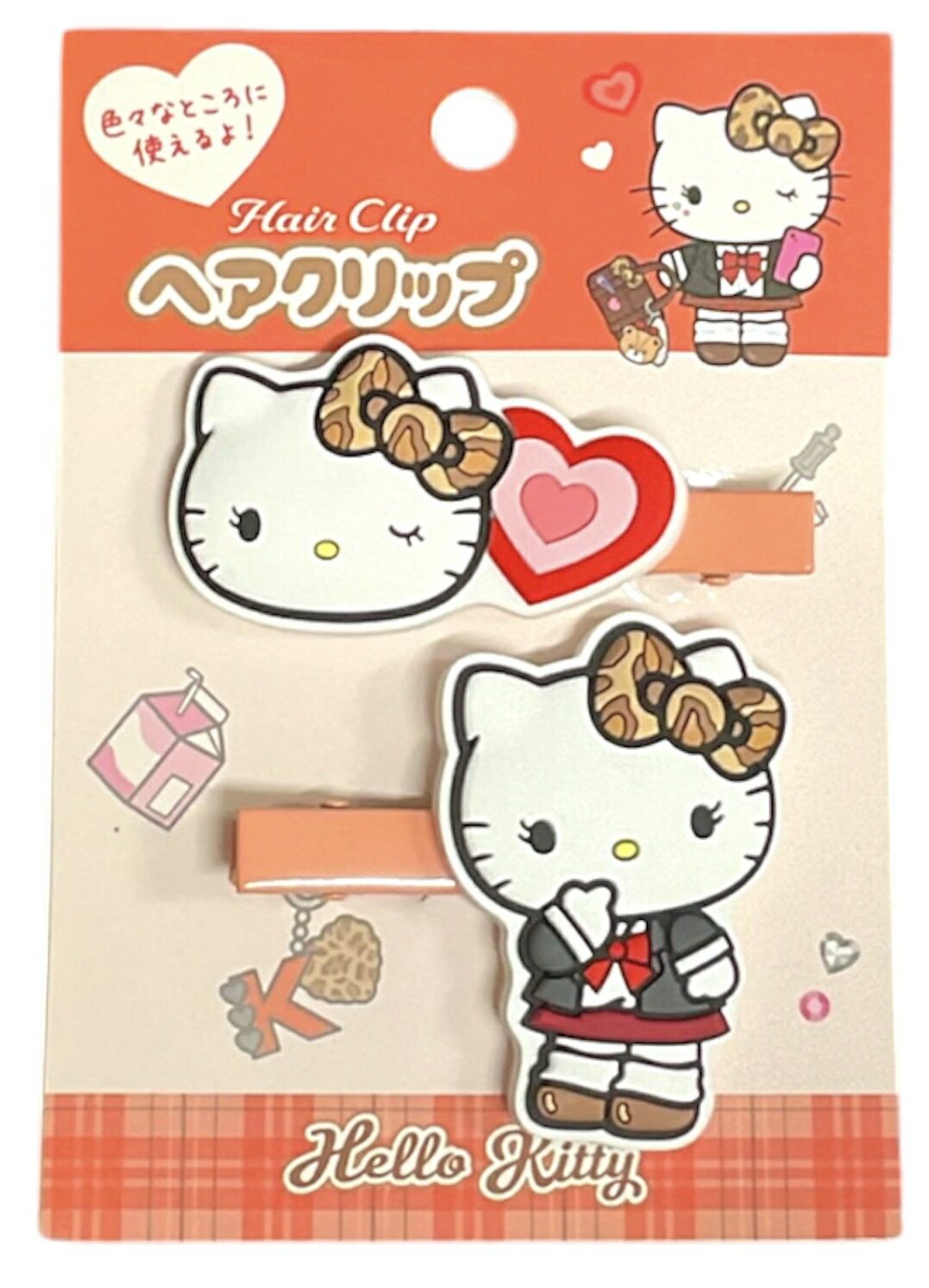 Rakuten - ハローキティ ヘアクリップ CR 138881 ヒョウ柄 サンリオ