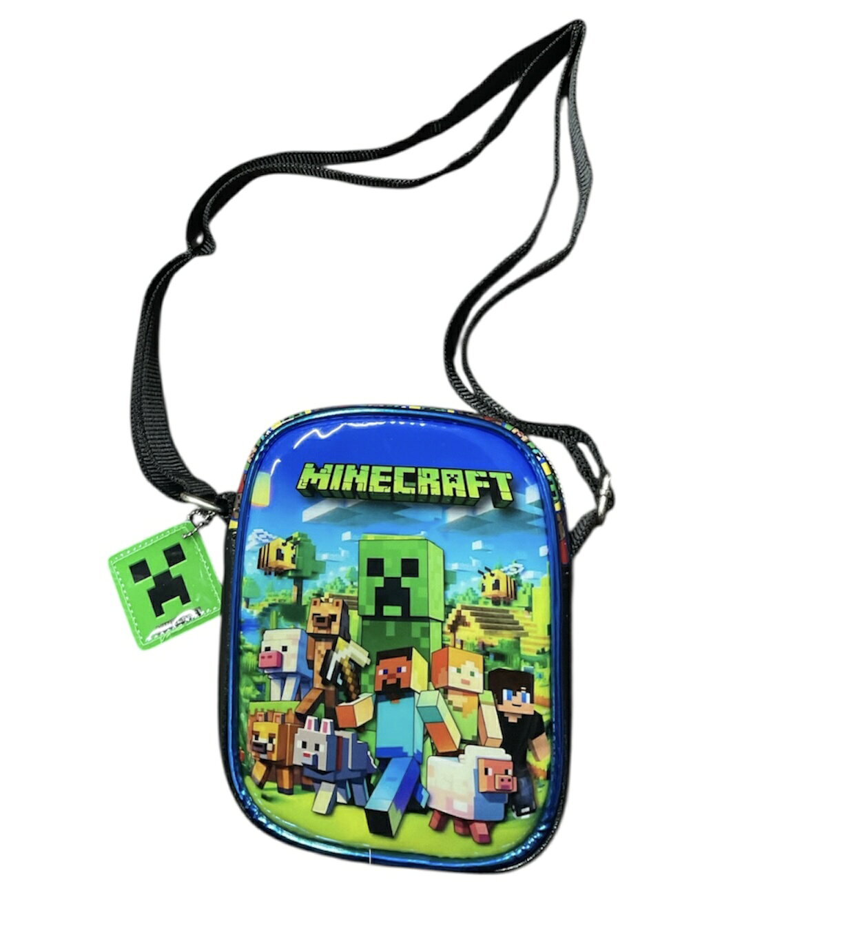 Rakuten - MINECRAFT　ショルダーバッグ　（主人公・クリーパーセンター）　四角型　マインクラフト　マイクラ　ゲーム [並行輸入品]