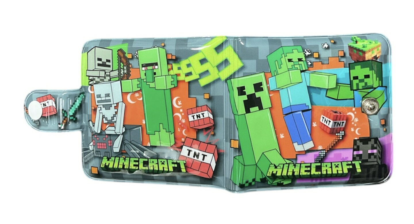 MINECRAFT　[敵キャラ]　マインクラフト　ゲーム　ビニールウォレット　財布　クリーパー　ゾンビ　エ..