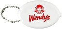 ラバーコインケース WENDY'S ウエンディーズ ホワイト かわいい レディース メンズ 小銭入れ コインケース キーホルダー アメリカン雑貨