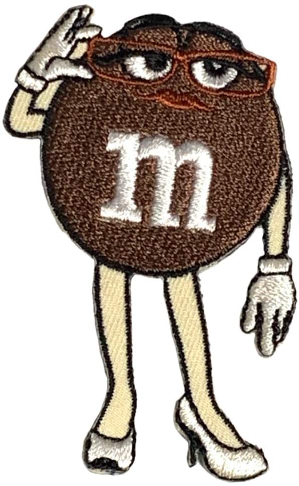 樂天商城 - ワッペン エムアンドエムズ （M&M's ブラウン） アイロン パッチ アップリケ キャラクター カスタム グッズ