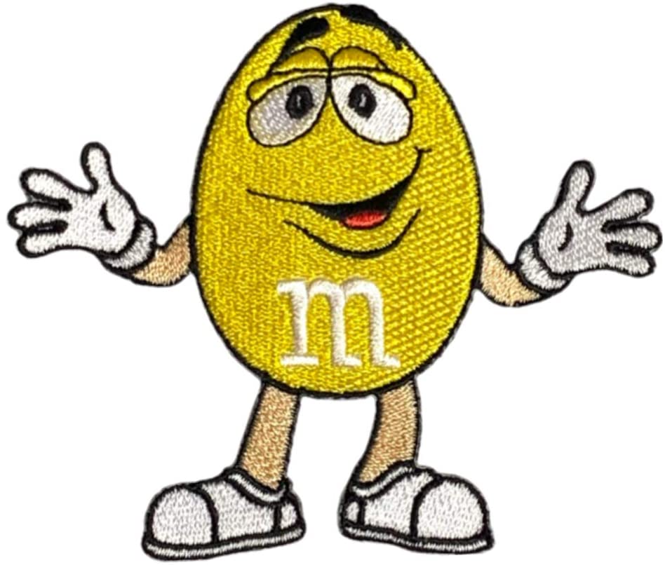 Rakuten - ワッペン エムアンドエムズ （M&M's イエロー） アイロン パッチ アップリケ キャラクター カスタム グッズ