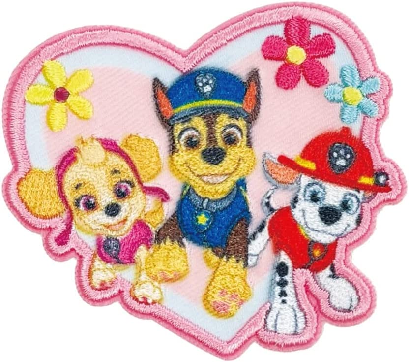 ミノダ パウ・パトロールワッペン大 ハート T01Y1873 ピンク