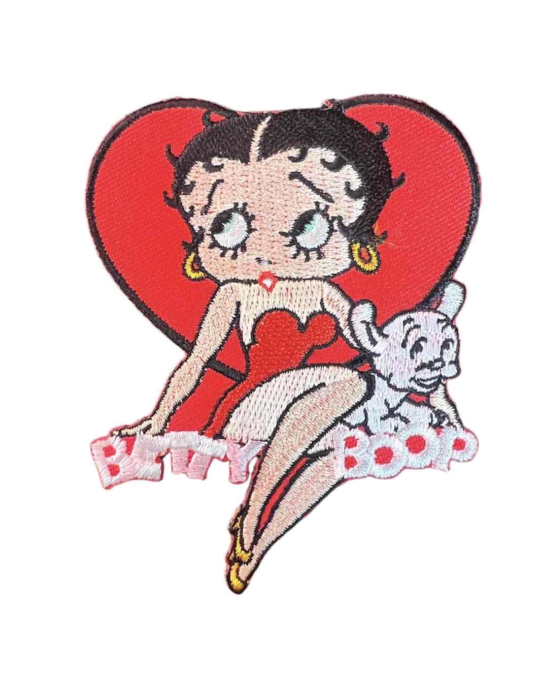 Rakuten - ワッペン　アップリケ　ベティブープ　ベティちゃん　BRTTYBOOP　ハート形赤ドレス　アメリカンキャラクター　海外雑貨