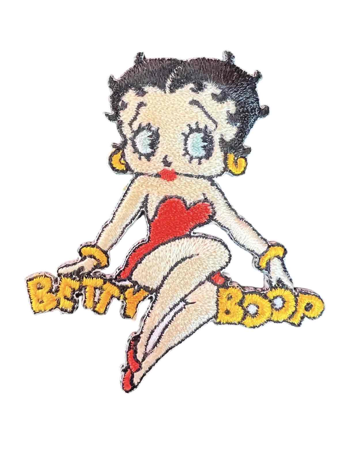 ワッペン　アップリケ　ベティブープ　ベティちゃん　BRTTYBOOP　赤ドレス　アメリカンキャラクター　海外雑貨