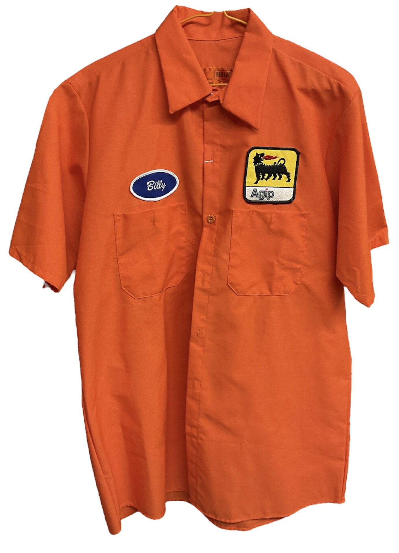 Rakuten - RED KAP WORK SHIRT★レッドキャップ★ワッペン付きワークシャツ★オレンジ★Billy★Agip　Mサイズ