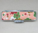 印鑑ケース 梅 うめ ピンク 桃 和 和風 和柄 ちりめん 女性 縮緬 花 花柄 はんこ 銀行印 認印 認め12ミリ 【いろはちりめん印鑑ケースs06】鬼シボ 12mm丸用 【定形外郵便・ネコポス送料無料】