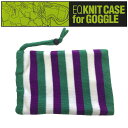 EQ GOGGLE KNIT CASE (カラー LINE LIME ) イーキュー ゴーグル ニットケース スキー スノーボード