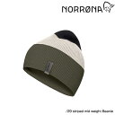 ノローナ トゥウェンティーナイン ストライプ ミッドウェイト ビーニー 2023 Norrona /29 striped midweight Beanie Olive Night / Snowdrop