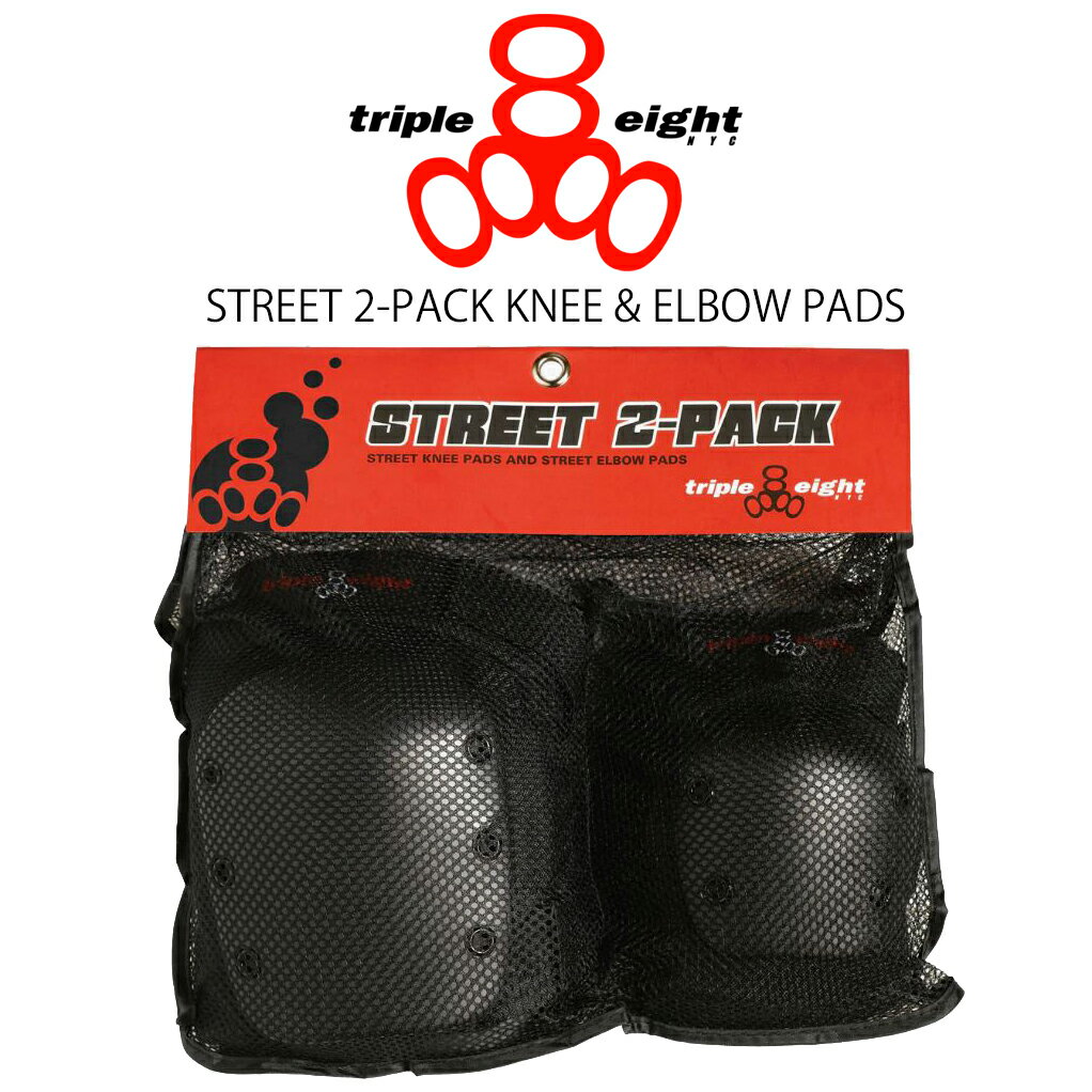 ȥץ륨 TRIPLE EIGHT STREET 2-PACK KNEE & ELBOW PADS ץƥ Ҥ Ҥ å ȥܡ