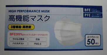 【予約販売】医療現場から生まれた高機能　不織布　サージカルマスク　50枚 三層構造　ブリーツ加工　新品　箱入り