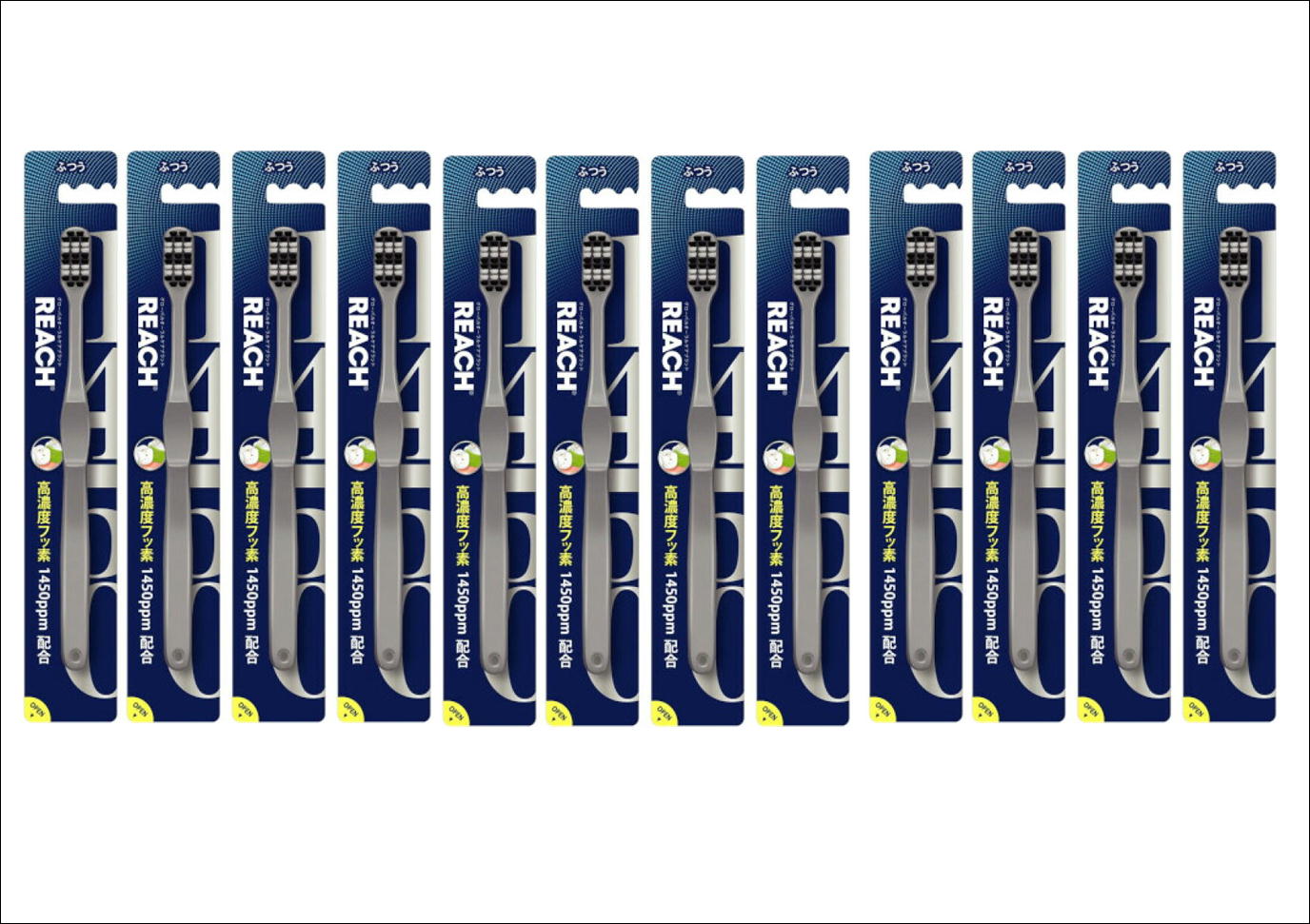 【12本セット】REACH　リーチ　1450 歯ブラシ　ふつう　銀座ステファニー化粧品　新品