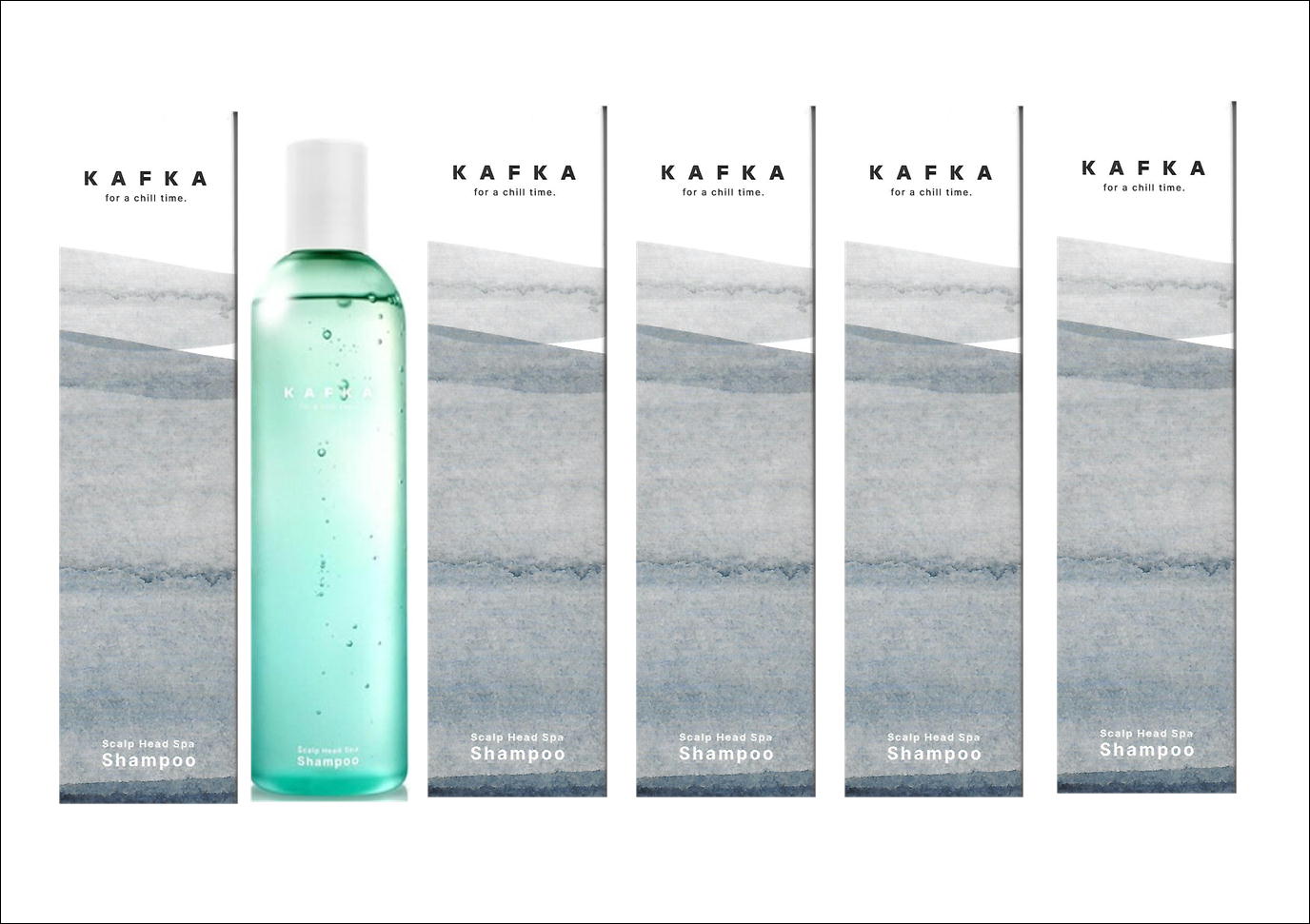 【300ml×5個セット】KAFKA/カフカ　スカルプヘッドスパ　シャンプー　男性用　超濃密泡　新品