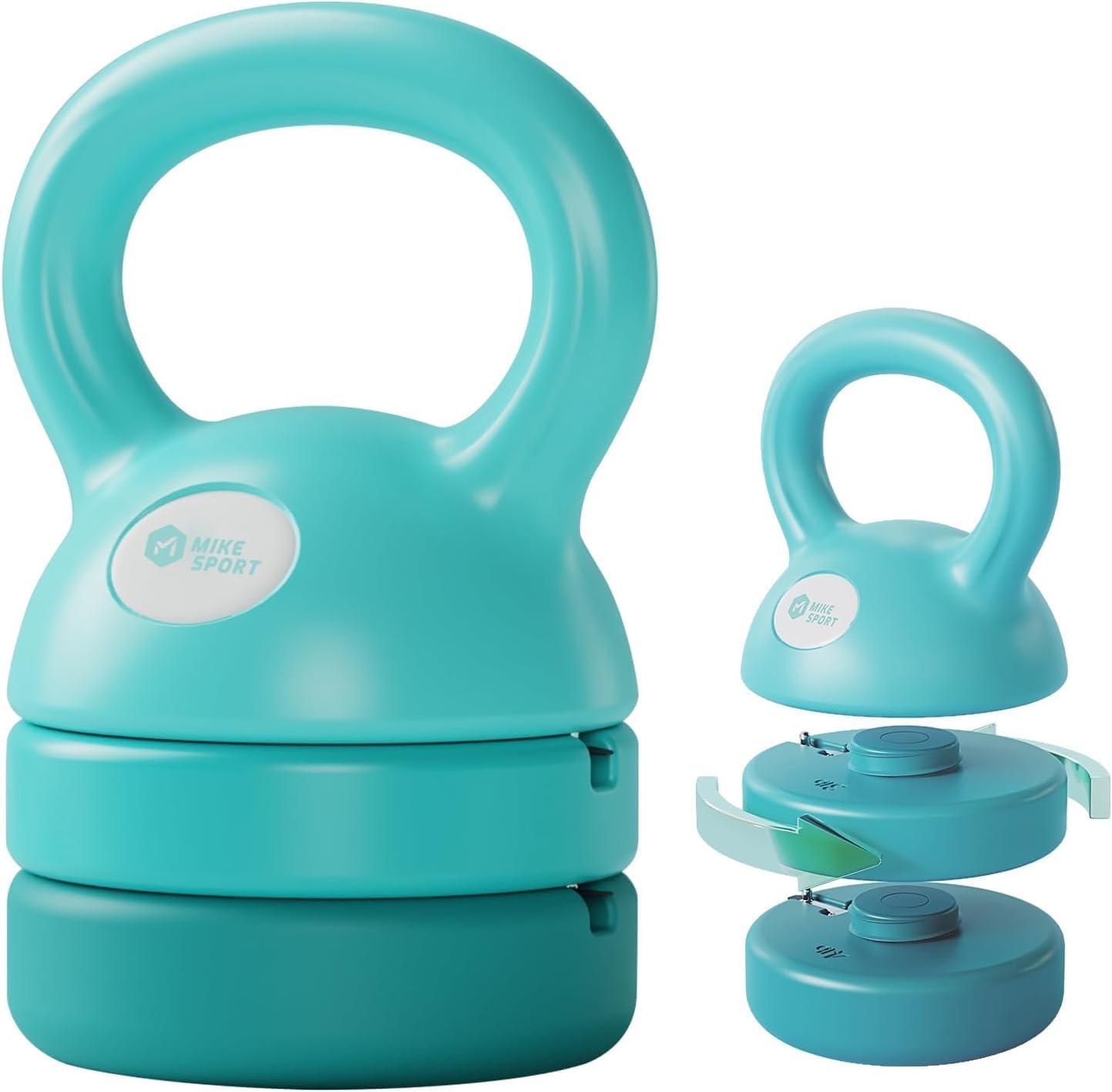 MIKE SPORT　可変式ケトルベル　3in1　プレート調節可能　（ブルー）　おしゃれ 筋トレ・ダイエット器具　新品(4.0)
