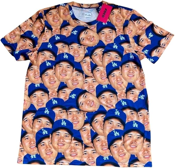Rakuten - 【MLB公式】FOCO　大谷翔平　Tシャツ　顔だらけ　MLB正規ライセンス商品　新品