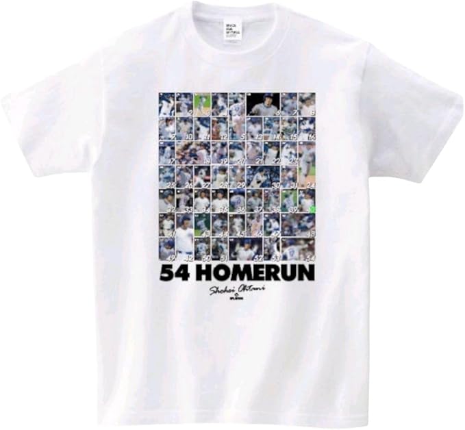 Rakuten - 【InTheClutch】ドジャース　大谷翔平　54ホームラン記念 ホワイト Tシャツ　MLB選手会正規ライセンス商品　新品