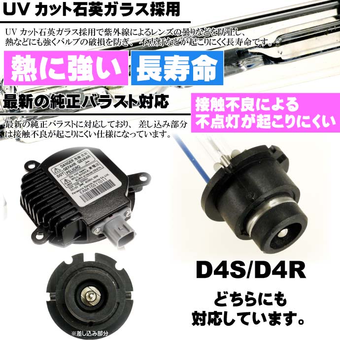 送料無料 D4C/D4S/D4R HIDバルブ 純正交換用HID D4バルブ2本入 35WHID D4 3000K/4300K/6000K/8000K/10000K/12000K HID D4バーナー HID D4バルブ sale as60554K