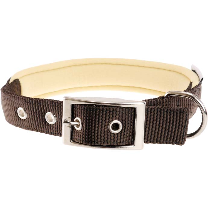 犬 首輪 ファープラストデイトナC 幅20mm首周35〜43mm 茶 ペット用品 ferplast DAYTONA 首周り部柔らかパッドで痛くない Fa5275