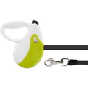犬 伸縮 リード AMIGO L 白緑 テープ 長5m 体重50kgまで ペット用品 ferplast ファープラスト アミーゴ 伸縮式リード Fa5222