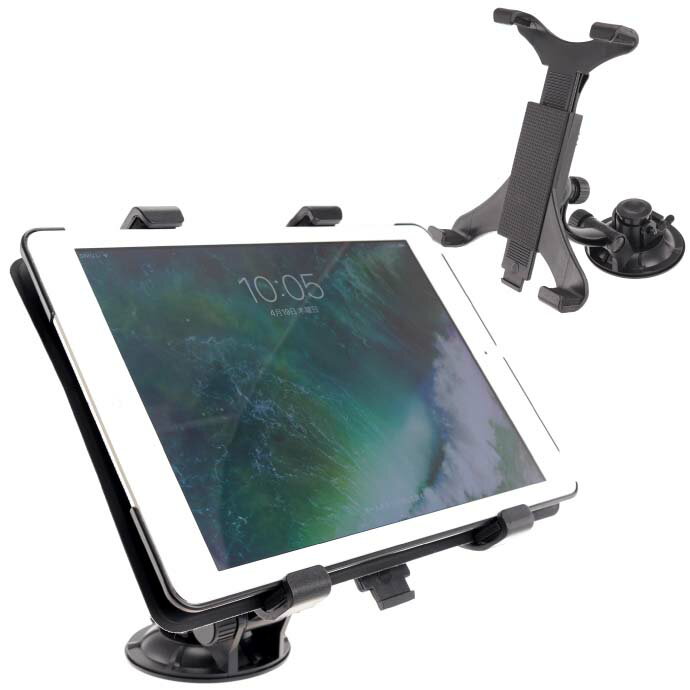 車載タブレットホルダー i吸盤貼り付け式 iPadホルダー 車載用タブレットスタンド as1691
