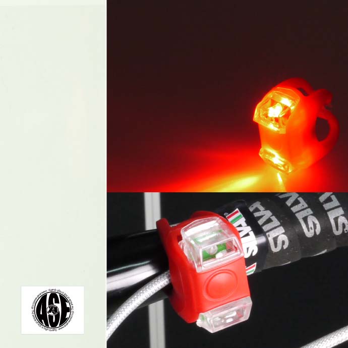 自転車LEDライト赤1個 ヘッドライトやテールライトに最適な自転車LEDライト 夜間も安全自転車 LED ライト 明るい自転車LEDライト as20001