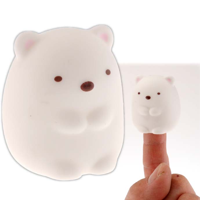 送料無料すみっこぐらし指人形しろくまキャラクターグッズ指にはめ込み遊べるおもちゃUn069