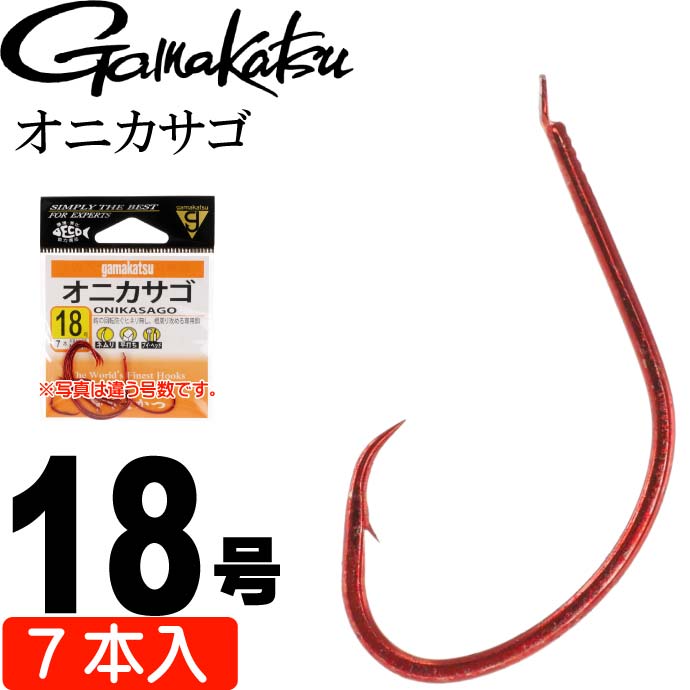 がまかつ オニカサゴ 67207 ムツ針 18号 7本 gamakatsu 釣り具 オコゼ ウッカリカサゴ 釣り針 Ks1061