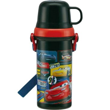 送料無料 CARS カーズ コップ付直飲みボトル 水筒480ml PSB5KD キャラクターグッズ 直飲み コップ飲み 子供用水筒 Sk679