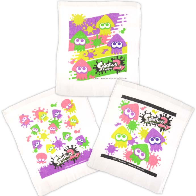 スプラトゥーン2 おしぼり ミニタオル3枚セット OAC1T キャラクターグッズ ミニタ...