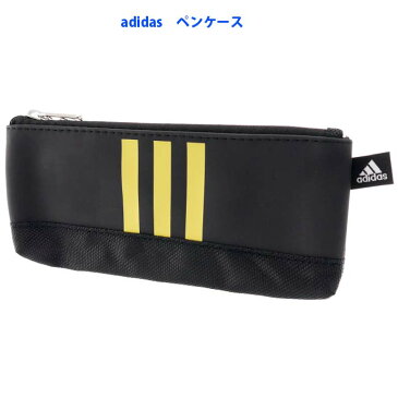 adidas アディダス ソフトペンケース フラットタイプ 黒金 PT1301AI07B25 三菱鉛筆 PT-1301 AI07 文具 筆入れ 筆箱 ペンポーチ Ss118