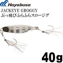 JACKEYE ぶっ飛びふらふらスロージグ ジャックアイグロッキー FS416 40g No.9 シルバー青夜光ゼブラ Hayabusa メタルジグ 釣り具 K...