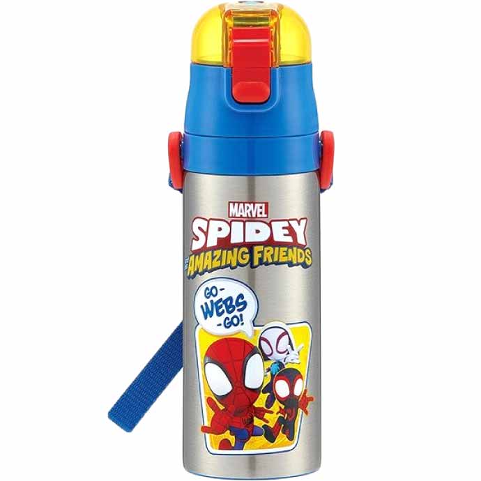 MARVEL マーベル SPIDEY 直飲み保冷ステンレスボトル 470ml SDC4 キャラクターグッズ 子供用水筒 マグボトル Sk006