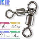 KISSRITSU 親子スイベル サルカン 1/0×1 耐44kg 14個入 キスリツ 釣り具 仕掛け 糸ヨレ防止 ローリングスイベル Rk592