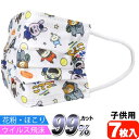 宇宙こてつくん 子供用 不織布 プリーツマスク 7枚入 MSKP3N 三層構造 非医療用 花粉 ホコリ ウイルス 飛沫防止 対策に Sk1112(4)