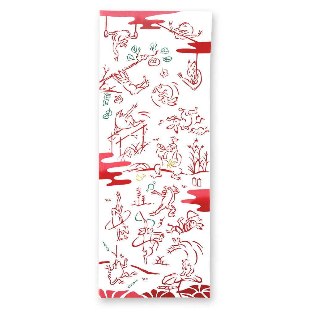 【宮本（株）商品★税込2860円以上で送料無料キャンペーン】【宮本】kenema -けねま-注染手ぬぐい鳥獣戯画-体操 【日本製 Made in Japan】手作り マスク 予防 対策【NEW202004】