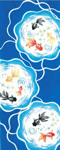 【2枚以上で送料無料】【宮本★送料無料キャンペーン】【宮本】kenema -けねま-注染手ぬぐい夏の風物詩　金魚鉢【日本製 Made in Japan】手作り マスク 予防 対策【NEW201704】のサムネイル