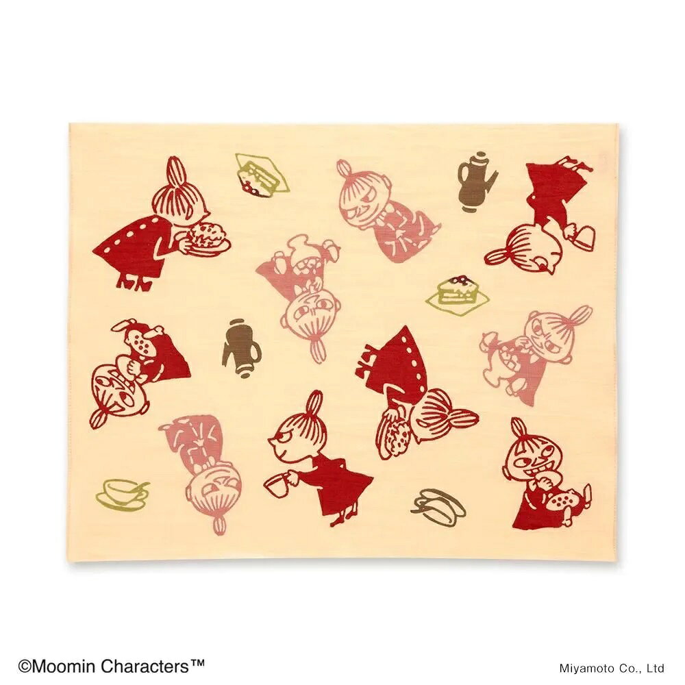 【宮本（株）商品★税込2860円以上で送料無料キャンペーン】【宮本】はんかちMOOMIN ムーミン注染はんかち ムーミン　リトルミイティータイム【2026Jul】